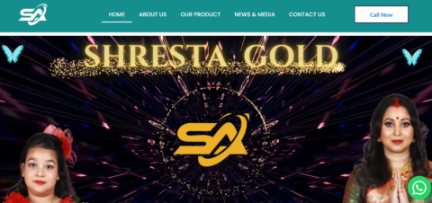 SHRESTA GOLD OUR HAPPY CLIENT WEBSITE